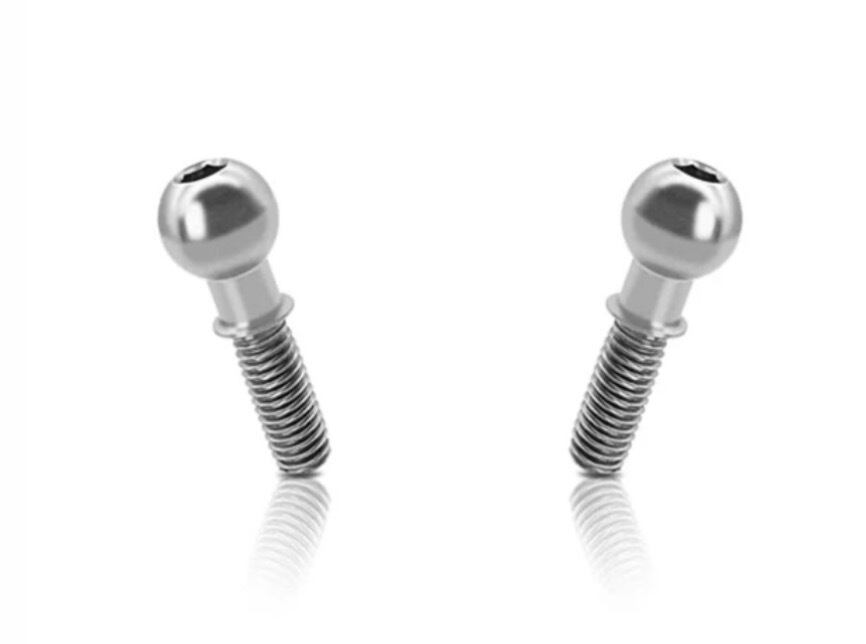 T-Work's TP-AE-E 64チタン製ピロボール【アソシ TC8/5.5x8mm/2個入