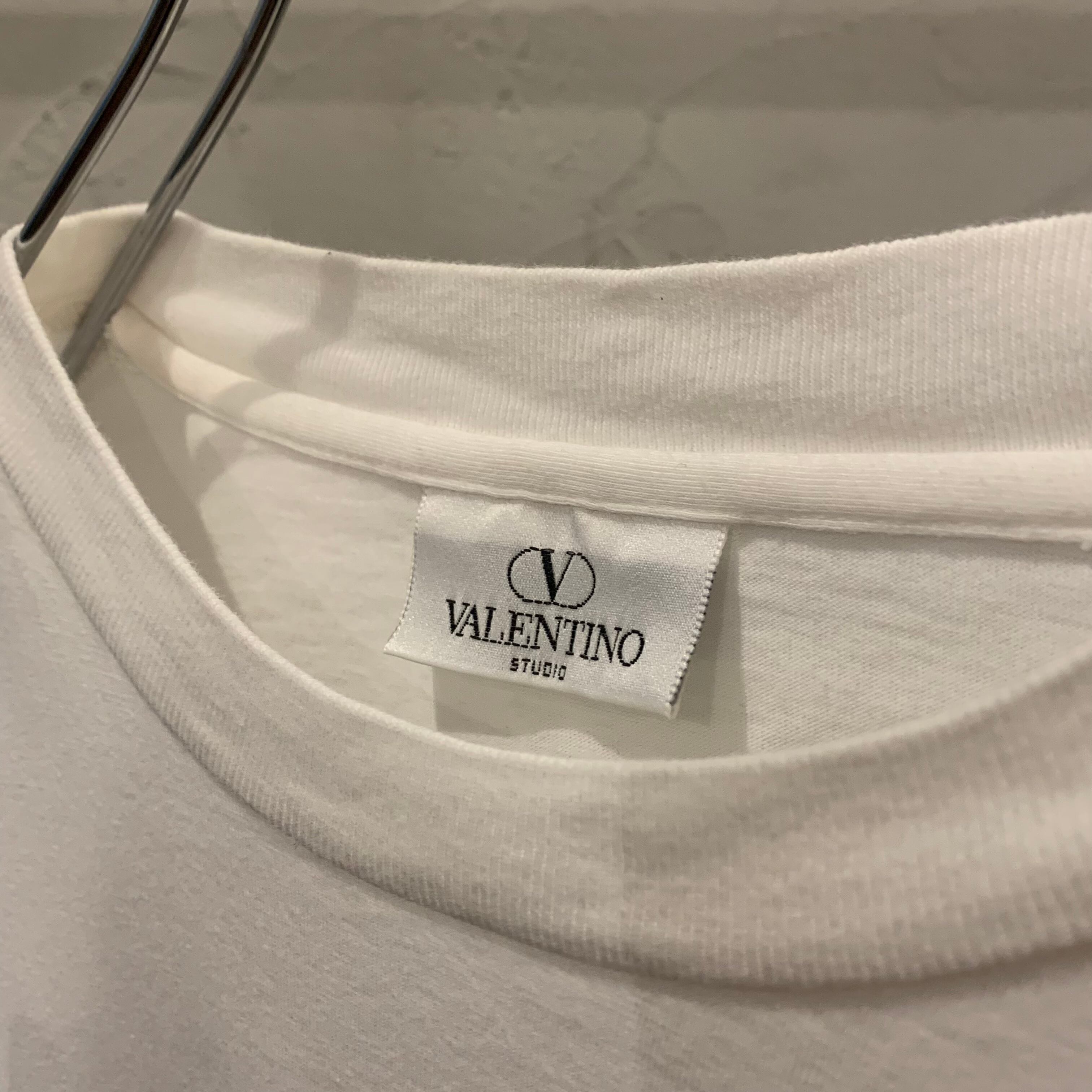 VALENTINO STUDIO / logo embroidery T-shirt / 90's | ROOM