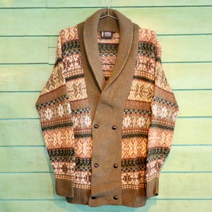 eskimo Shawl Collar Nordic Cardigan