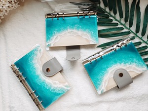 421.オーシャンレジンアート 手帳型ノート