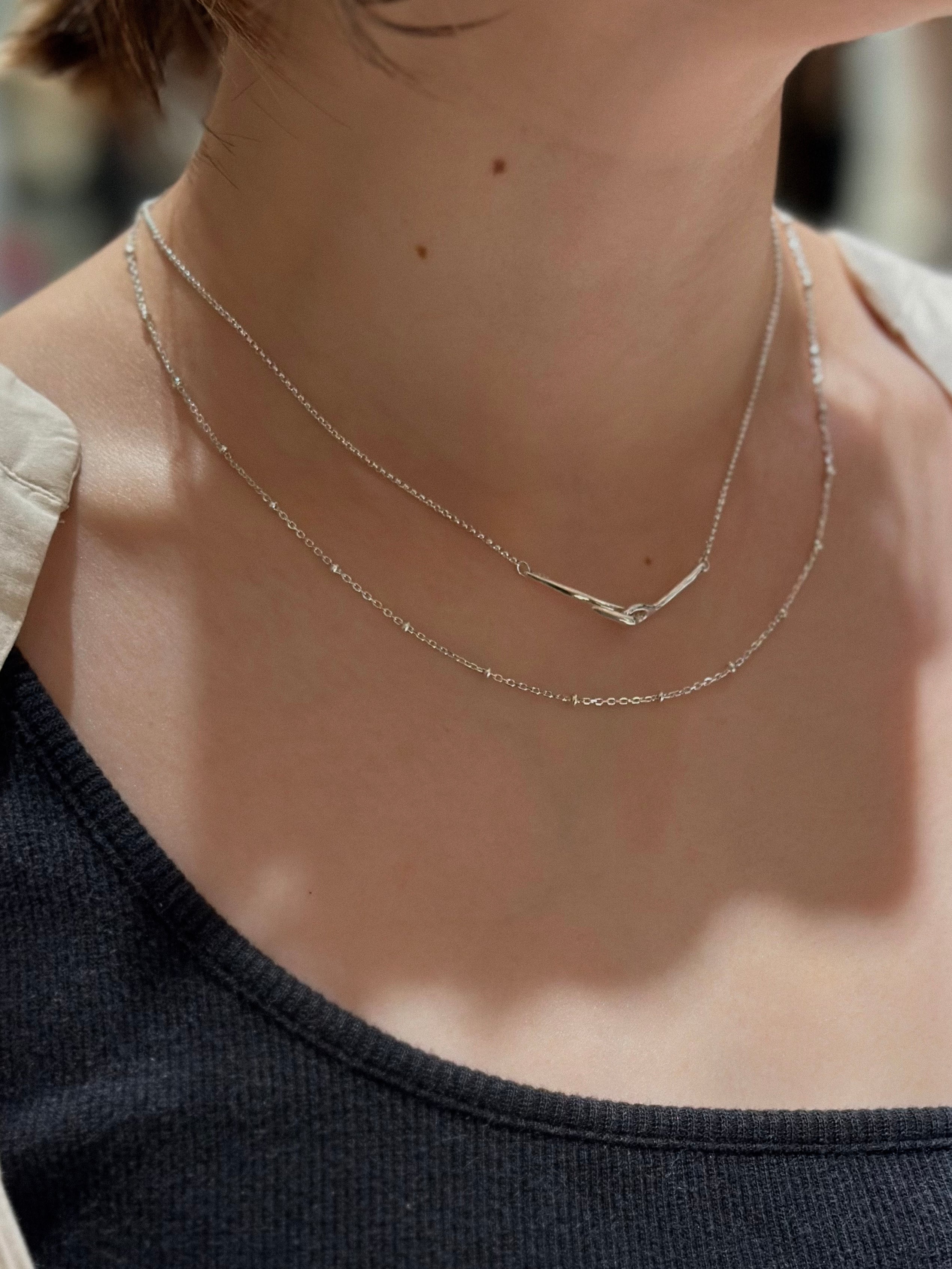 narrow hook chain choker silver | magnolia