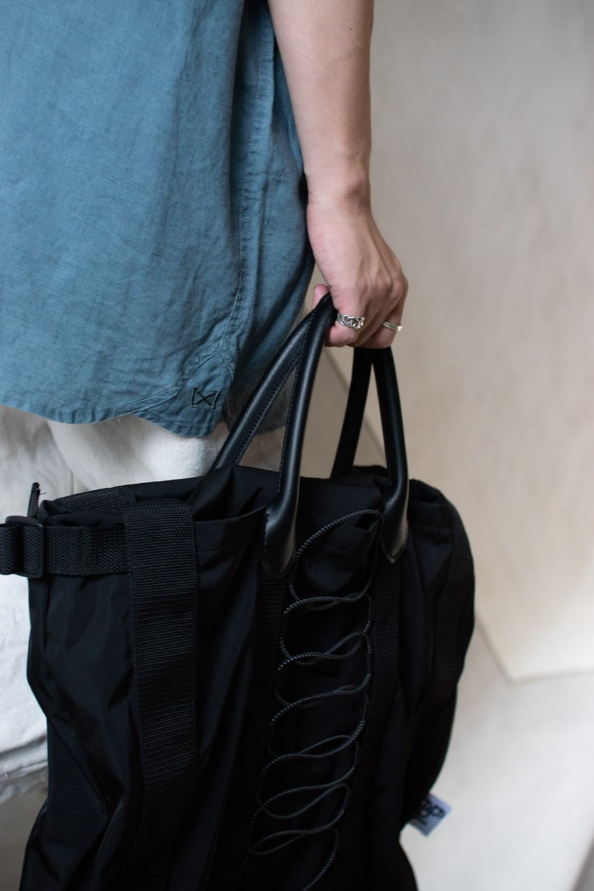 KISHIDAMIKI oversized 2way bag black | physis