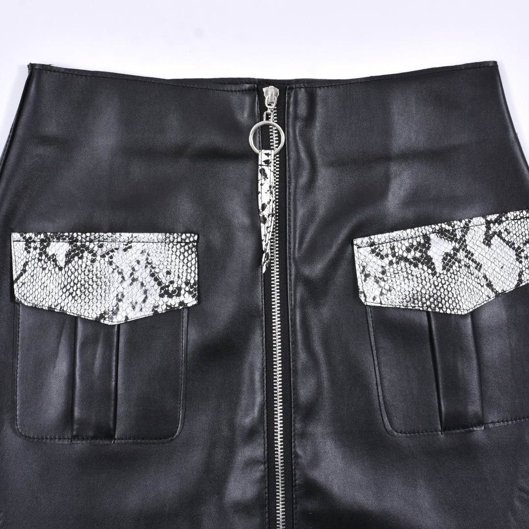 77%OFF】ポケ付パイソンレザースカート | VOLCAN&APHRODITE