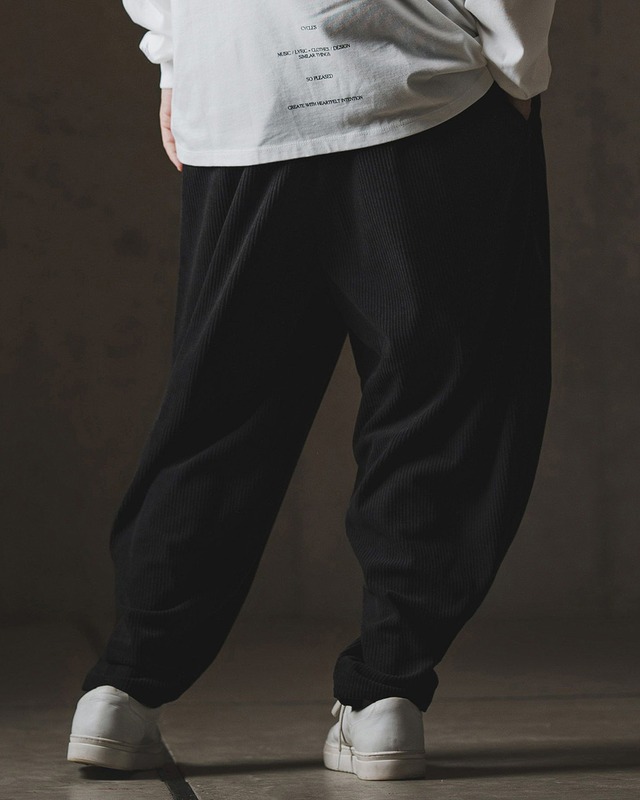 【GLIMCLAP】コーデュロイ バルーンワイドパンツ　(19-005-gla-cf)