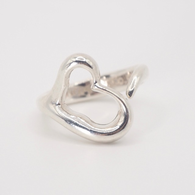 Tiffany&Co. 約9号 オープンハート リング シルバー925 ティファニー