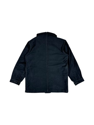 40s French Workwear Black Moleskin Jacket