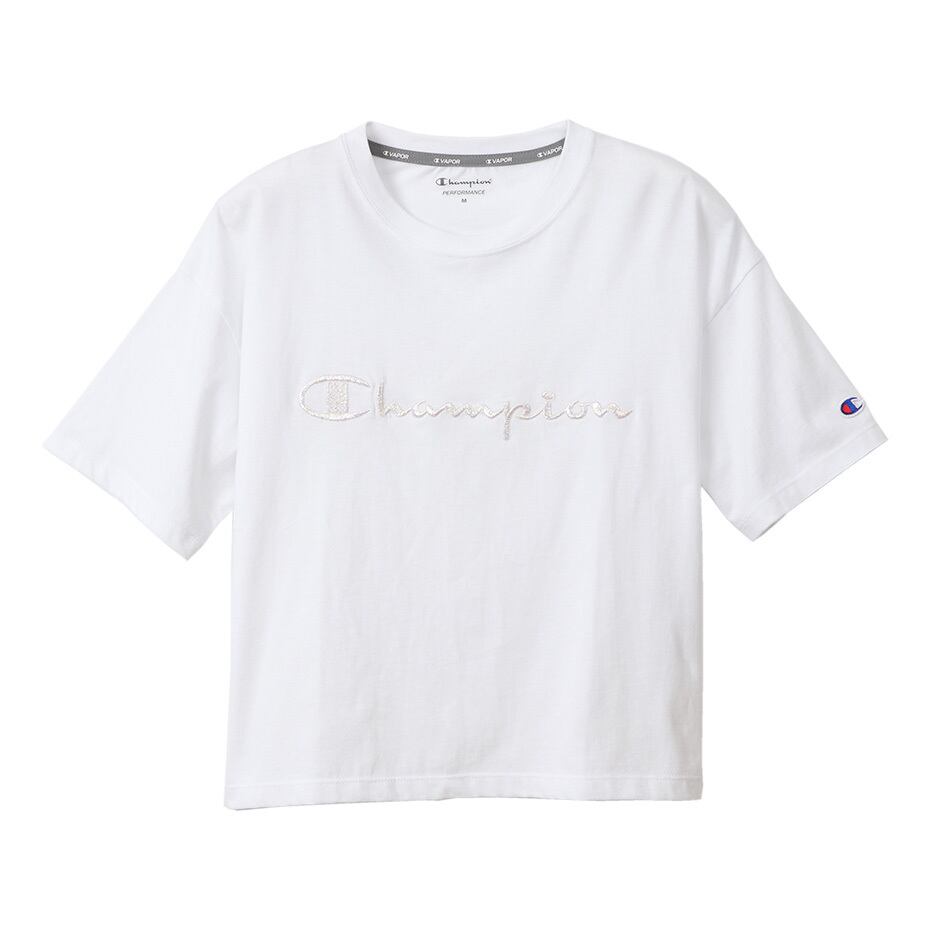 Champion(チャンピオン) レディース スポーツ Tシャツ ホワイト CW-RS302