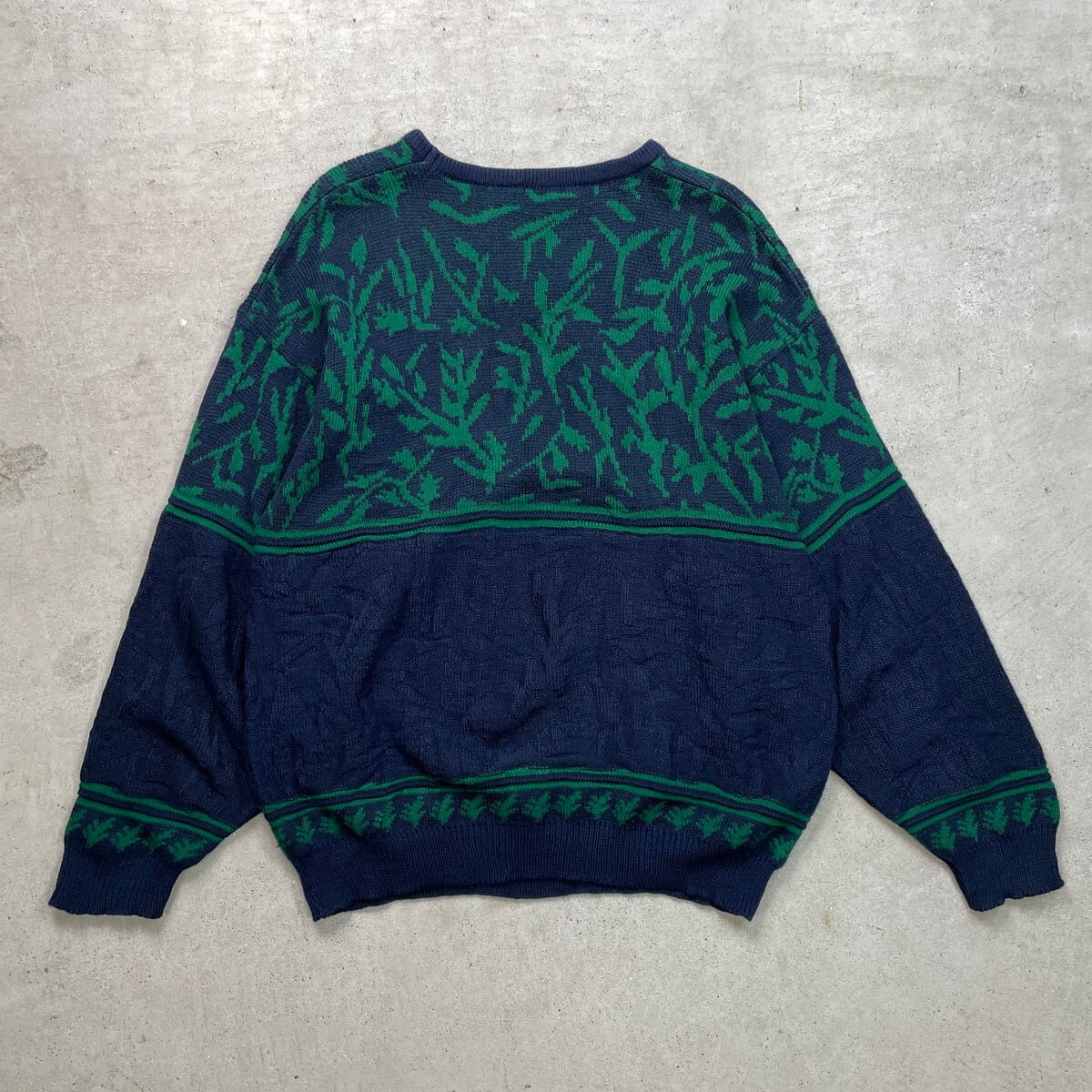 80年代 フランス製 LEWINGER アクリルウールニットセーター メンズL