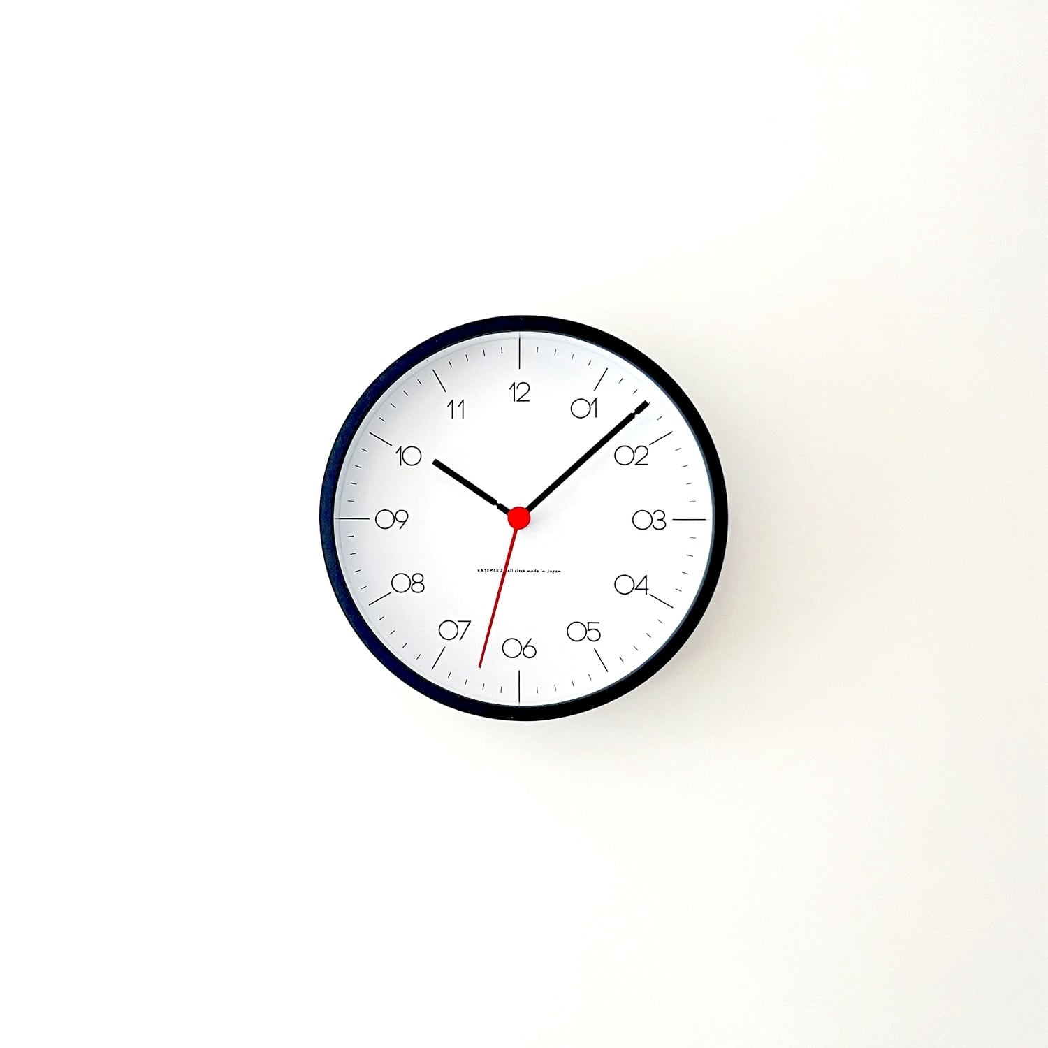 KATOMOKU plywood clock 24 S-size ブラック km-151BKS 掛け時計 SKP