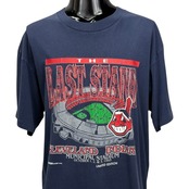 【MLB】クリーブランド・インディアンス "THE LAST STAND MUNICIPAL STADIUM" 90's Vintage Tシャツ