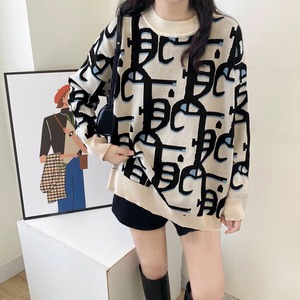 ジャガード柄 韓国風 ニット トップス レディース 秋冬 かわいい きれいめ 大人 カジュアル おしゃれ ストリート 大人可愛い 大人女子