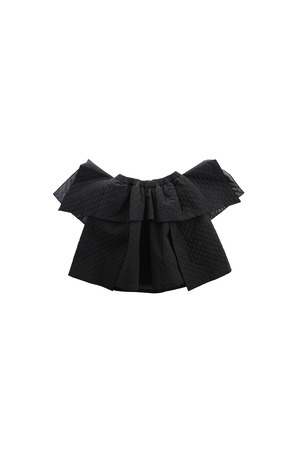 【26AW】folkmade(フォークメイド)Quilted Puff Skirt BLACK(LL)スカート キルティング ブラック