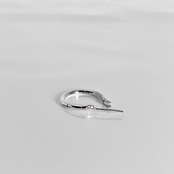 CROSS THIN HOOP [LARGE] / クロスシンフープピアス L