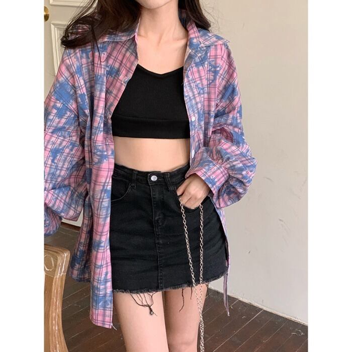 スタンダードシャツ レディースサマールーズジャケット トップス ロング レトロ 夏物 モンロー84368621950