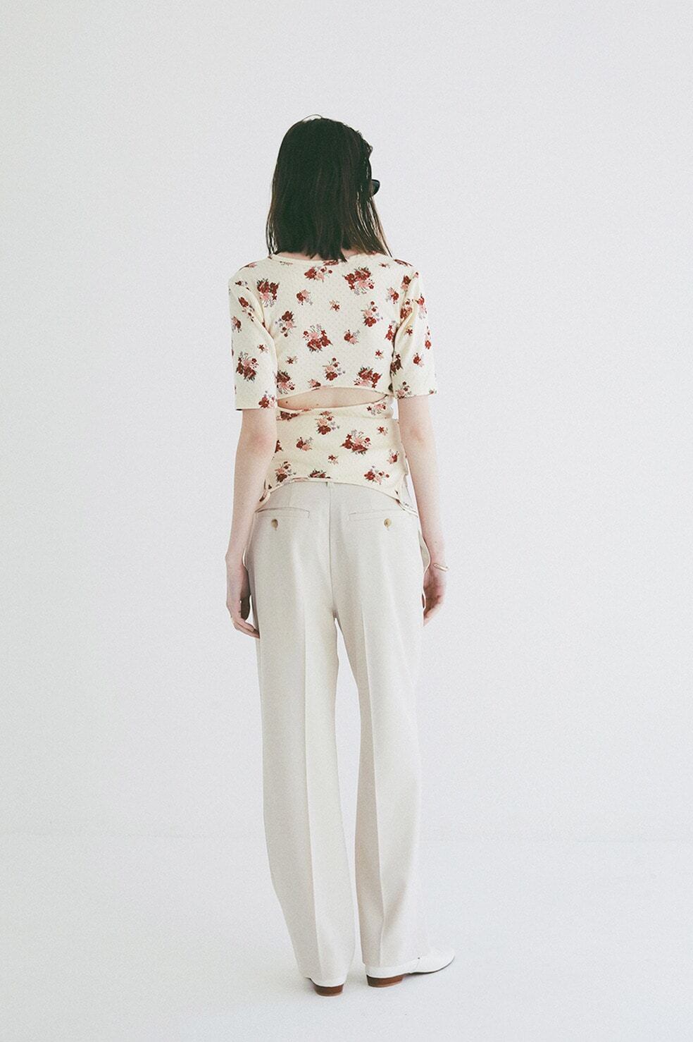 CLANE(クラネ) BACK OPEN FLOWER TOPS | サウスオレンジ｜メンズ