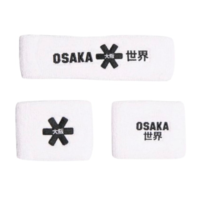 Osaka Sweatband Set | White-Black ピックルボール