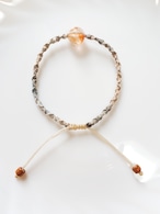 ヘマタイトインクォーツのマクラメブレスレット 送料無料