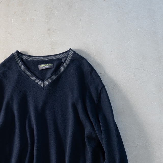 "JOHN BARTLETT" used Cotton knit v-neck pullover