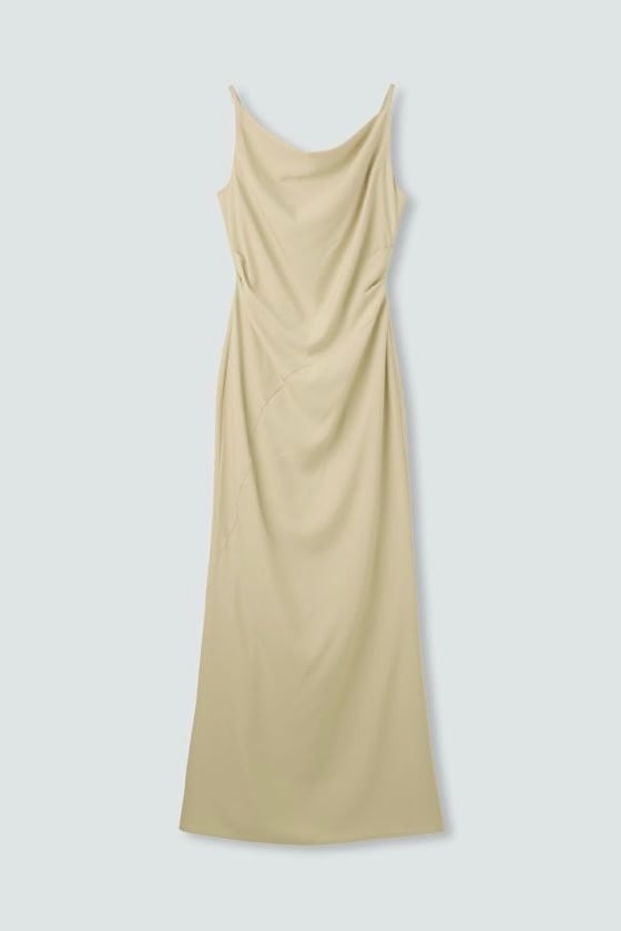 KINO THE KEI asymmetry drape cami dress アシンメトリー ドレープ