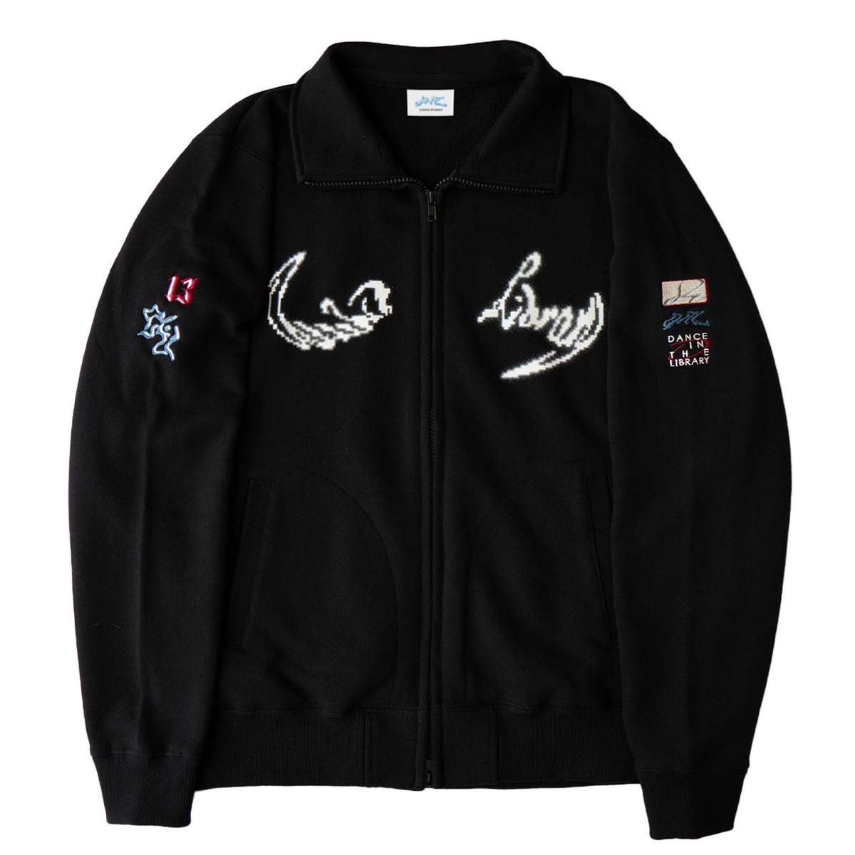 W Zip-up Track Jacket - [Black] | DITL
