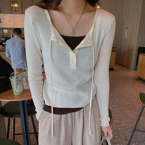 henley neck knit tops 12610