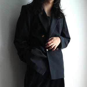 【Set B】"70's-80's European vintage" beautiful button  double breasted tailored jacket