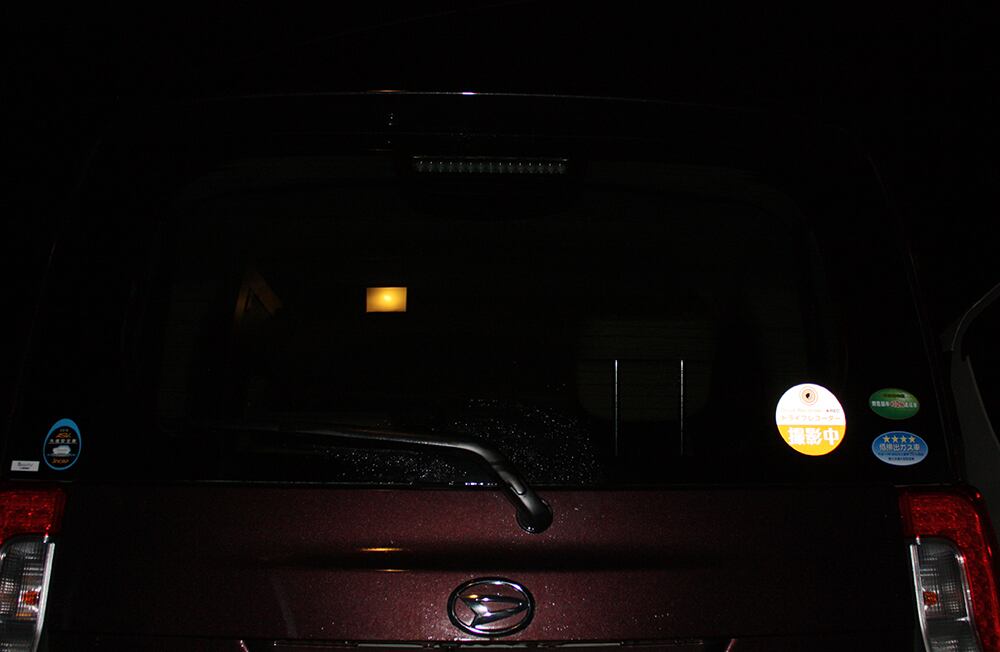 「ドライブレコーダー撮影中」ステッカー　【反射素材】【UVカット】色：オレンジ　※送料無料　dr-stk2-o