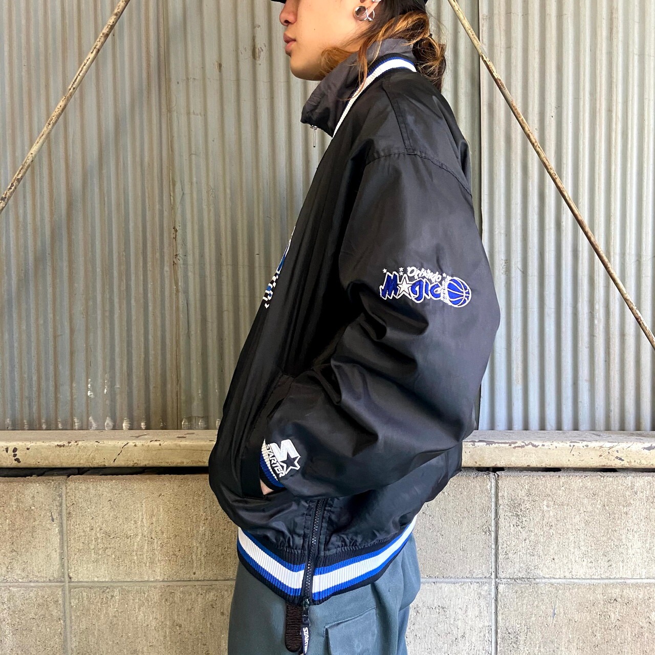 90年代 スターター NBA ORLANDO MAGIC ナイロンプルオーバージャケット  