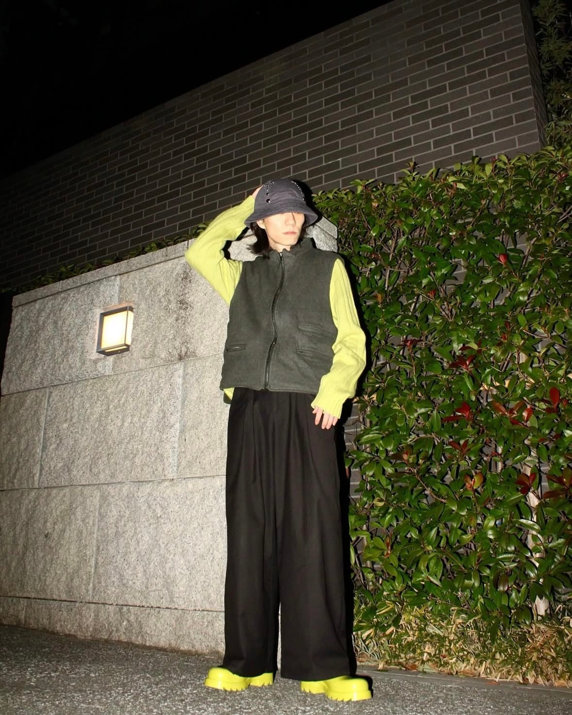 90s AVON CELLI Wool Fleece Reversible Zip-up Vest ITALY製