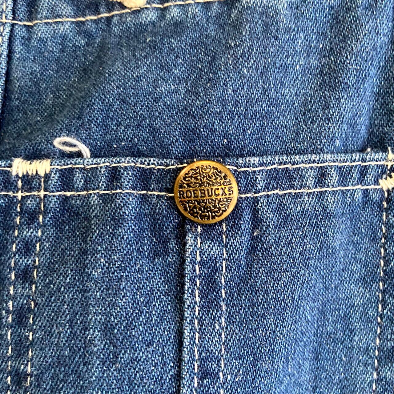 80〜90年代 ROEBUCKS ローバックス デニム オーバーオール メンズW37
