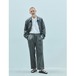STILL BY HAND  “ Pigment print zip up blouson ( Dusty Grey )”