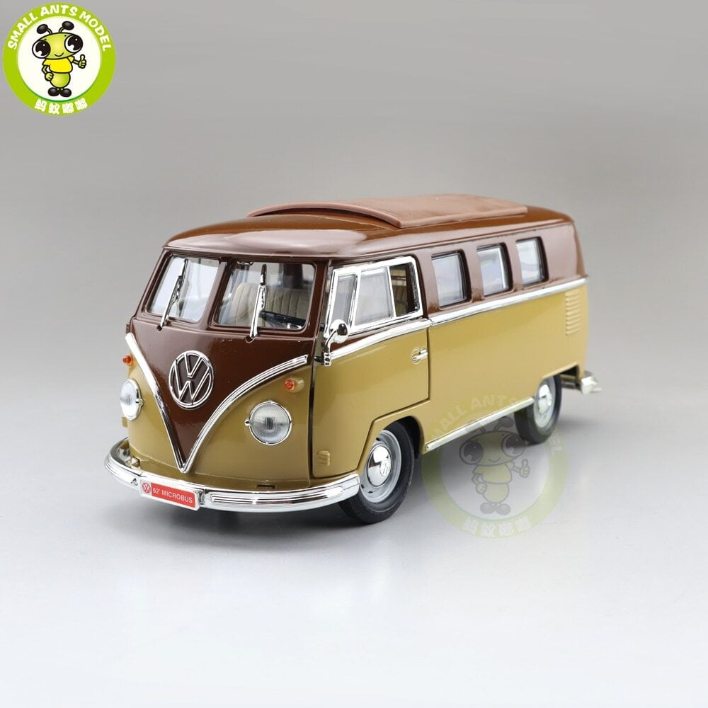 1/18 1962 VW フォルクスワーゲン Microbus キャンパーバン ワーゲンバス 茶色 ブラウン ミニカー モデルカー ダイキャストカー  インテリア