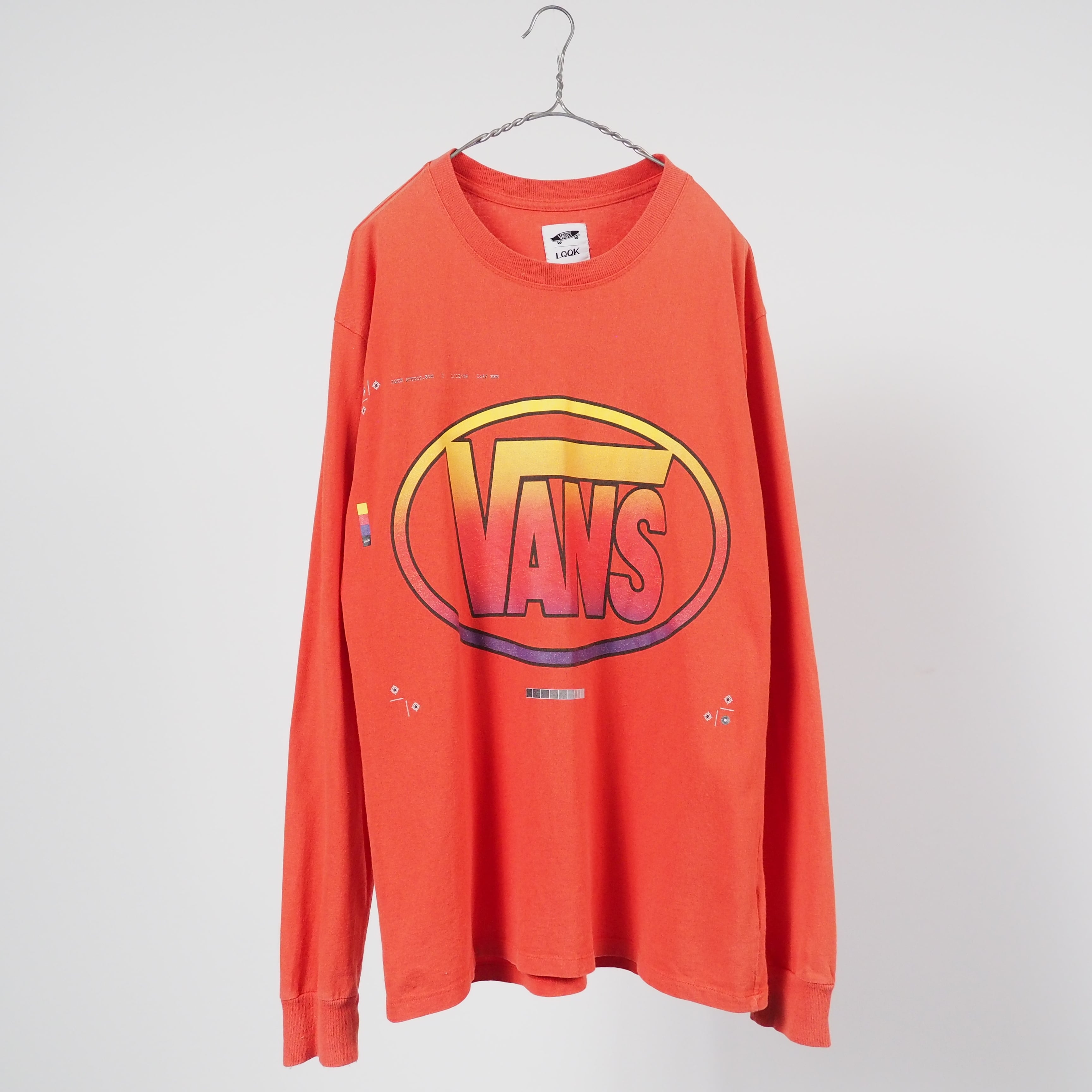 VANS×LQQK STUDIO l/s t-shirt L orange /ルックスタジオ 長袖Tシャツ オレンジ