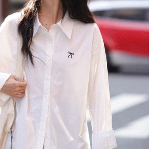 ribbon embroidery shirt J00072