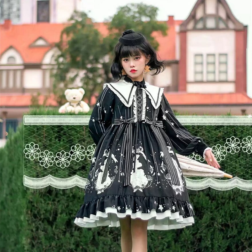 SEASONZ ゴスロリ ワンピ 暗黒 病み かわいい ダーク 闇かわいい