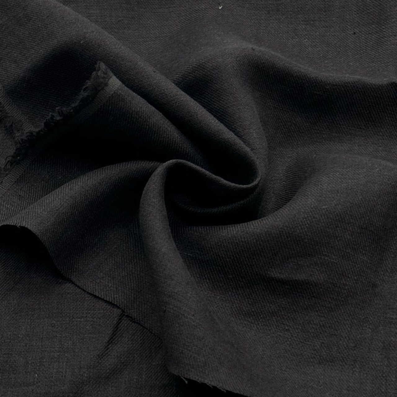 ★NY554◆1.3m◆コットンレーヨン混先染めワッシャー加工生地◆チャコール