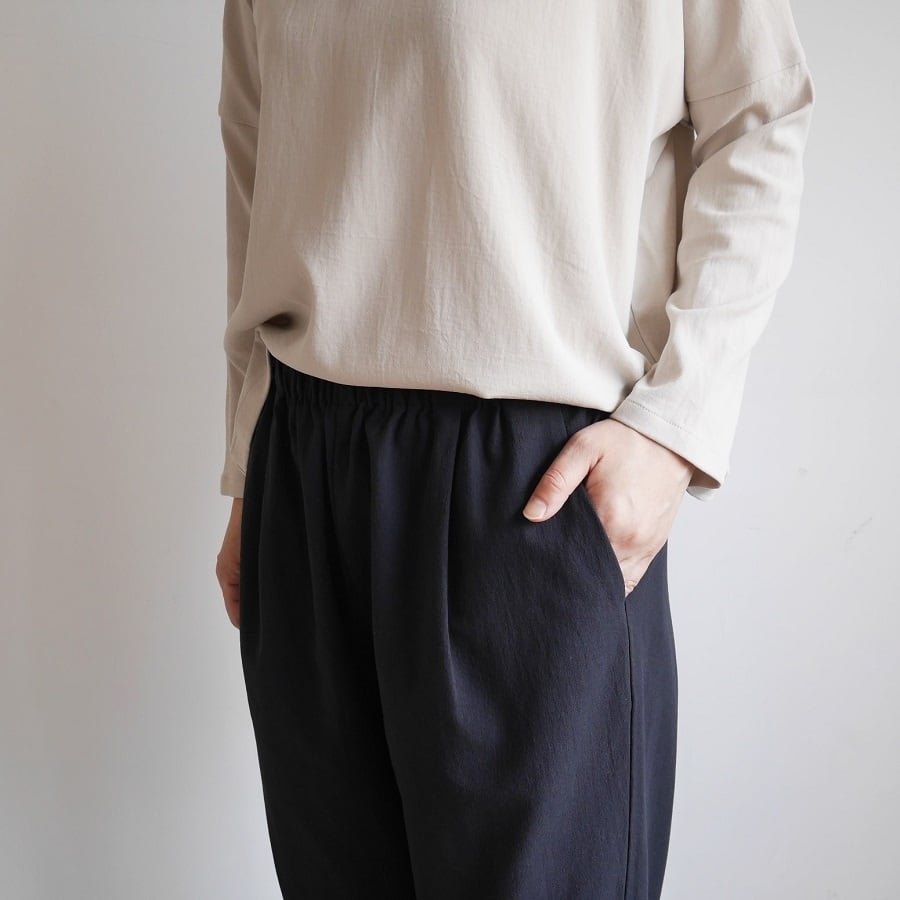 evam eva 2019SS Wide Tuck Pants リネンコットン