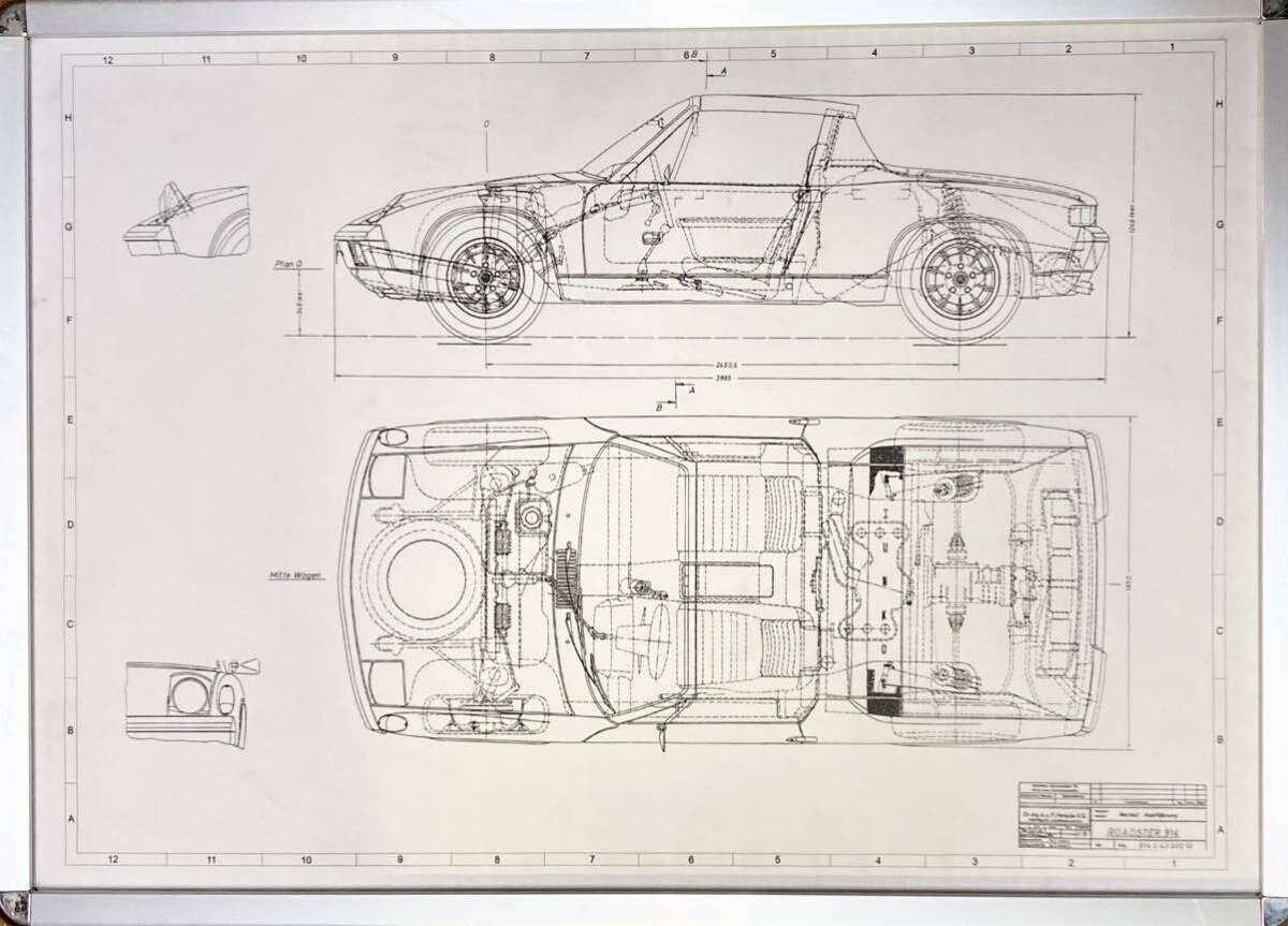 PORSCHE911SC coupe ナローポルシェ 901 製図 図面 設計図 【公式通販】