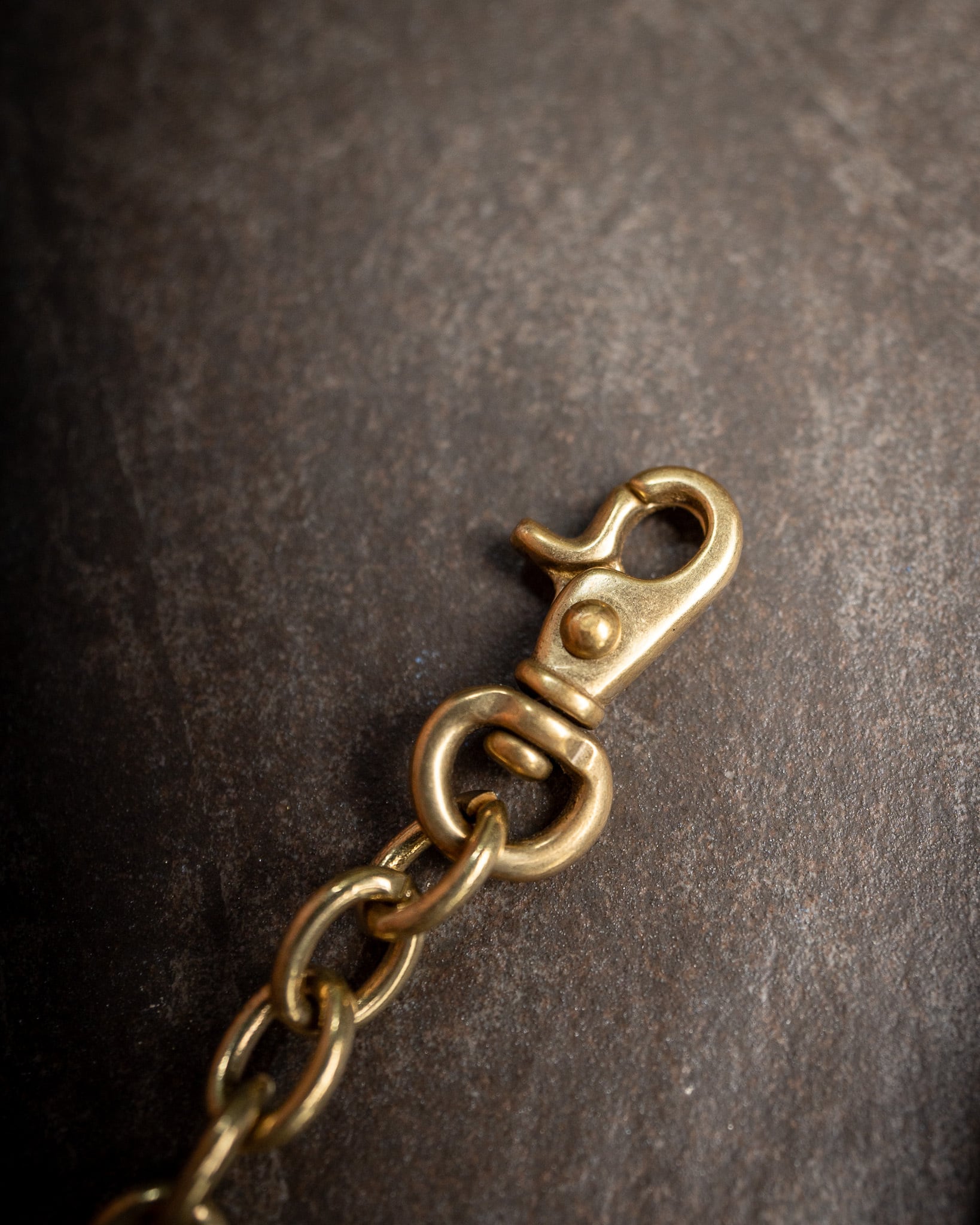 Additive and Line】Leather Wallet Chain Horse Butt & Brass WCH-006