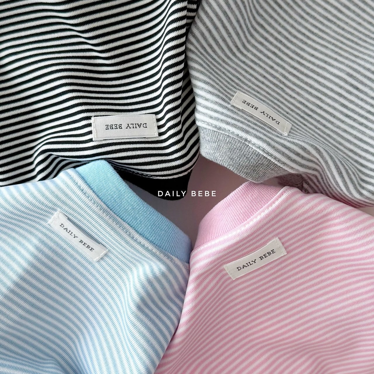 «予約»«ジュニアサイズあり»«daily bebe» コージーボーダートップス 4colors