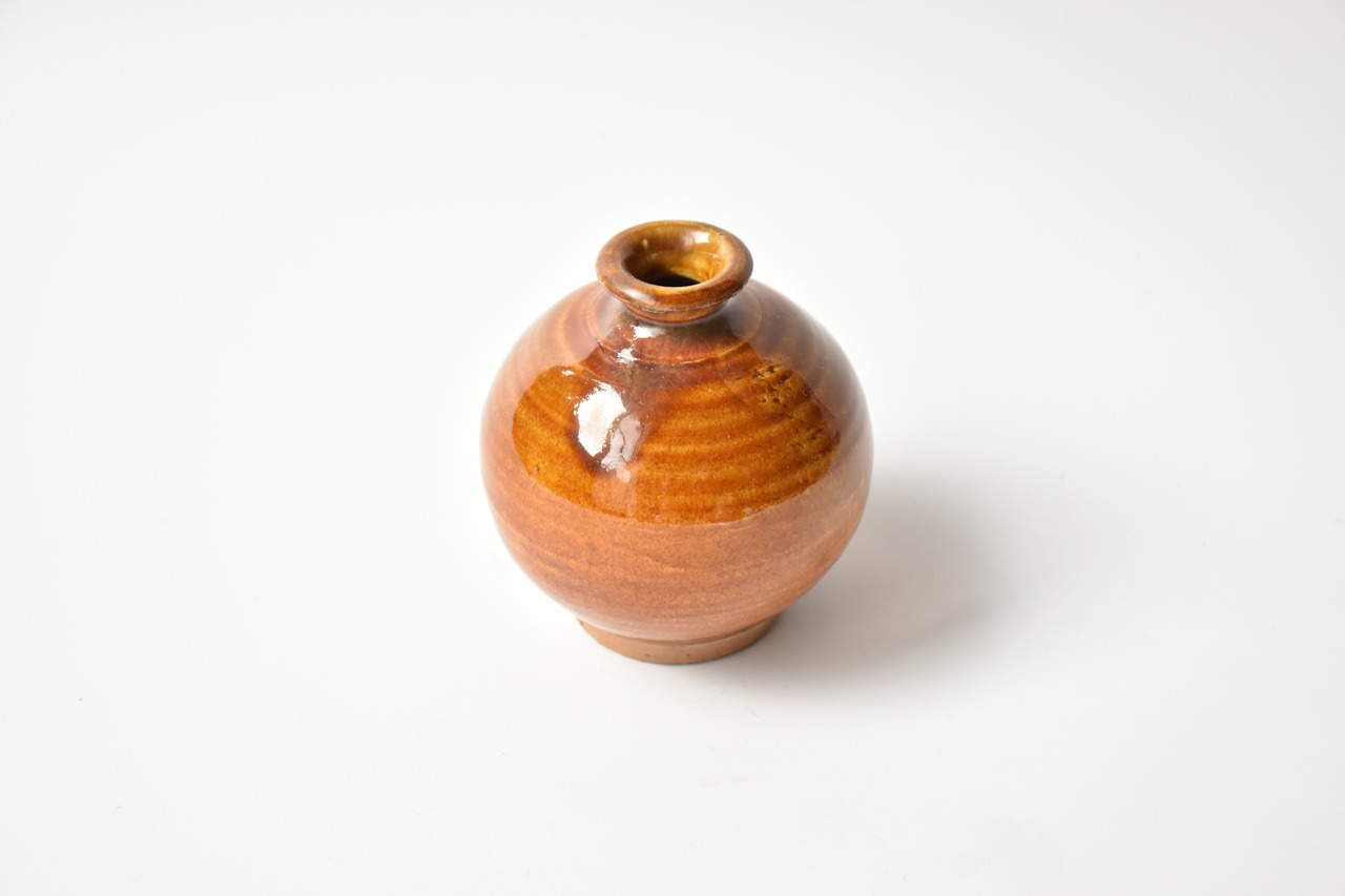 <Event Only> 小鹿田焼 / 黒木昌伸窯 : 色見 一輪挿し 飴 ②