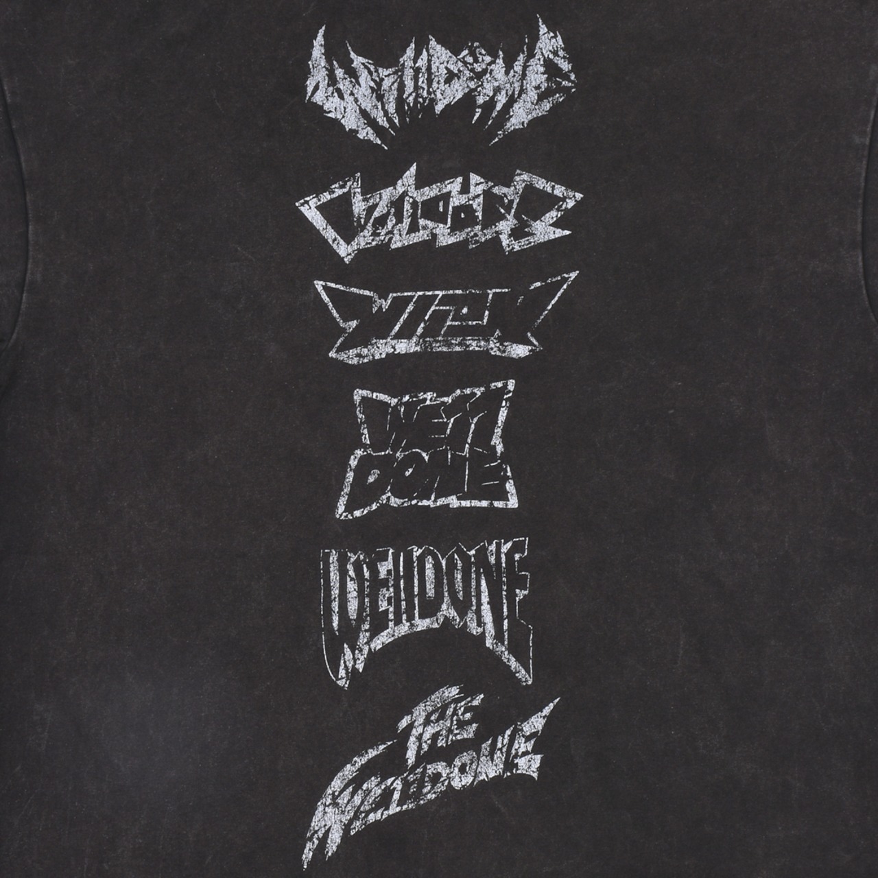 【WE11DONE】BLACK MULTI LOGO PRINT T-SHIRT - 4