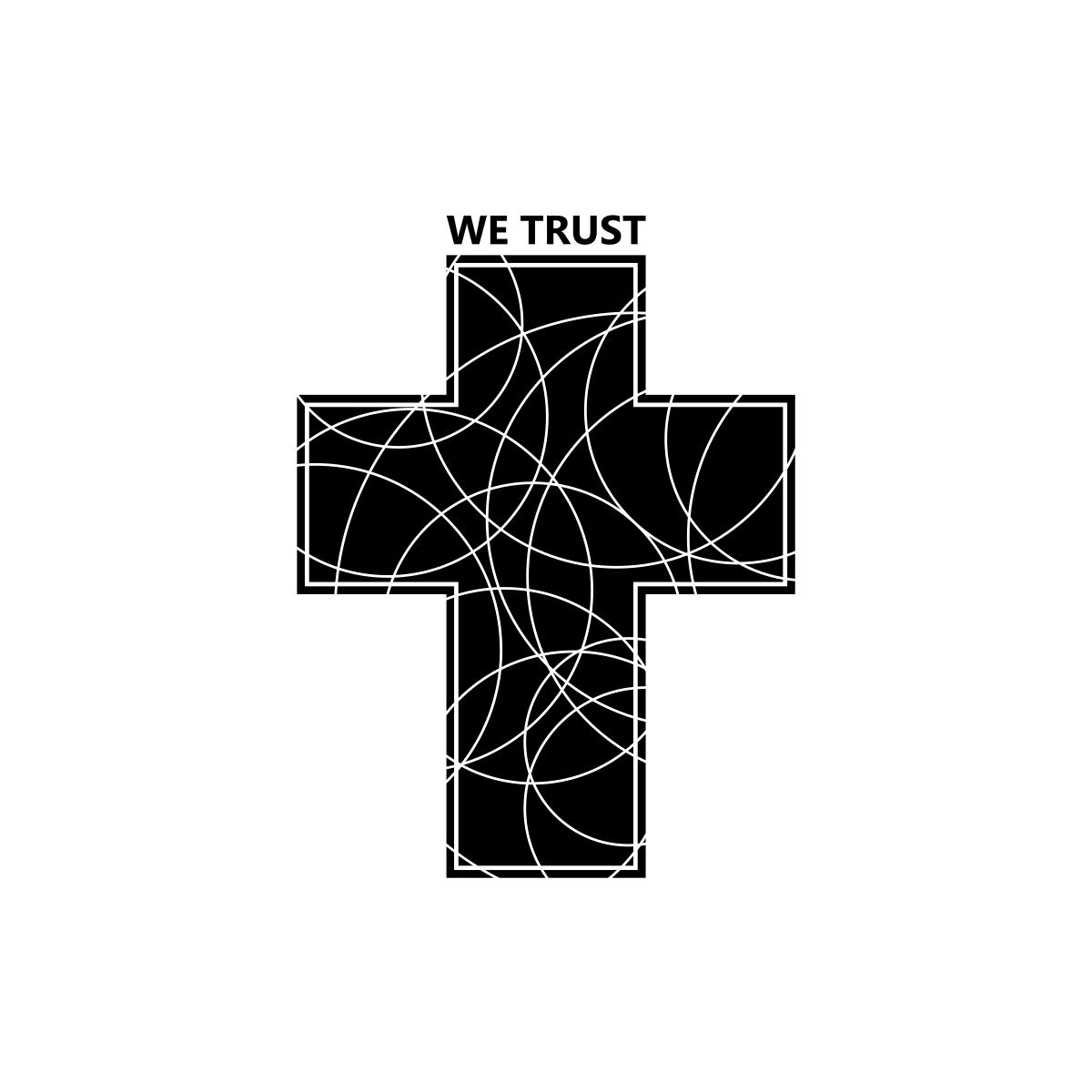WE TRUST メッセージTシャツ ms07 十字架 キリスト教 CROSS