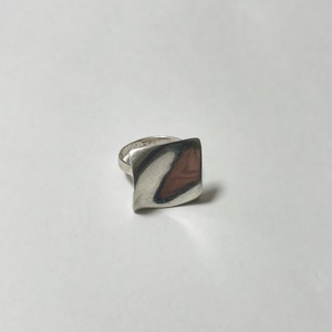 Old 925 Silver Modernist Square Ring Made In Hungary