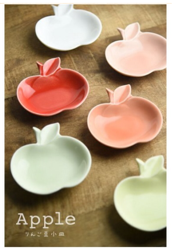 未使用品★Apple 非売品 皿 3枚⭐︎ノベルティ りんごマーク アップルストア 美濃焼 深山 apple りんご豆小皿 【橙/orange】 | 和雑貨 ゆとりの和