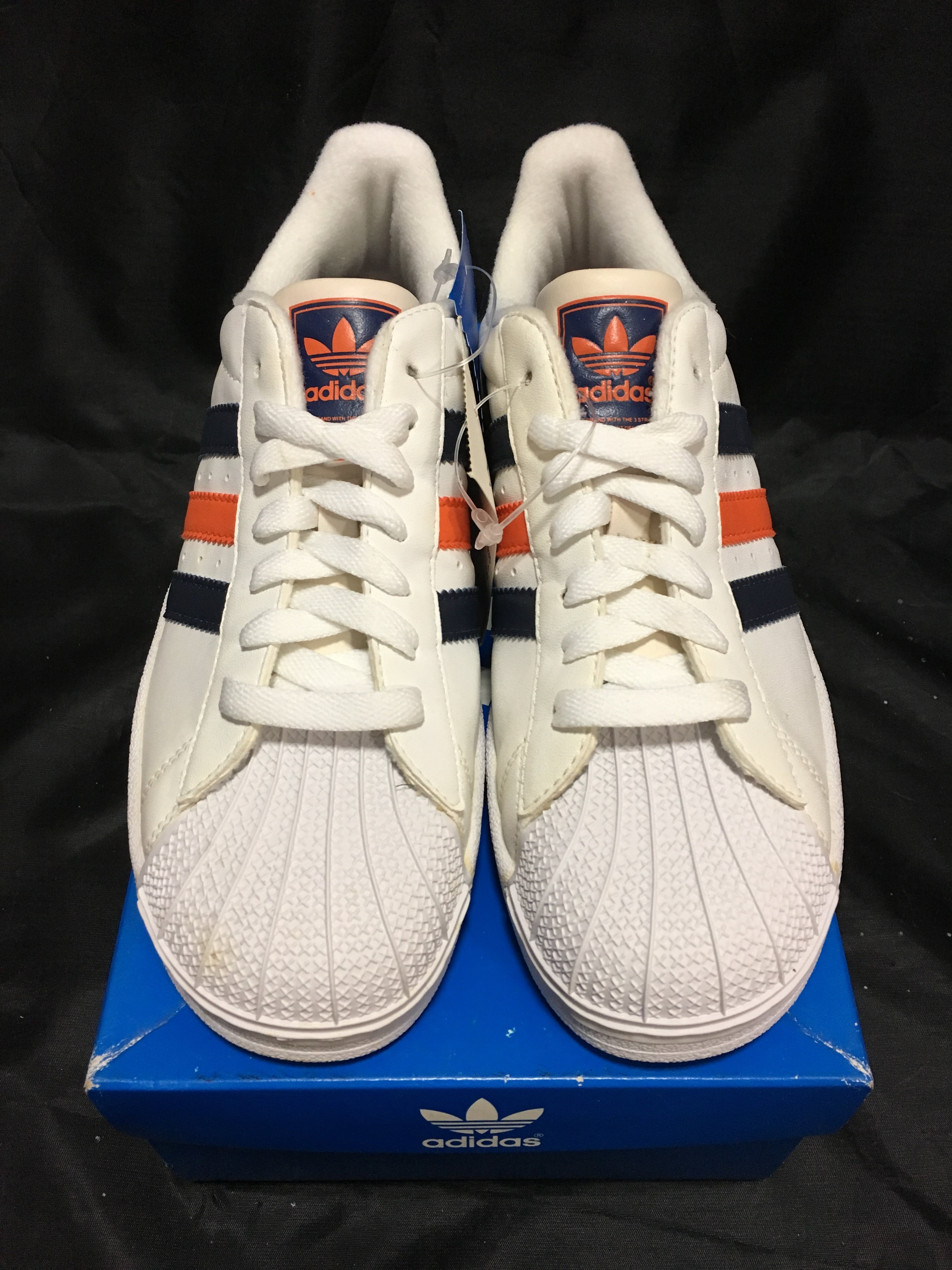 adidas（アディダス） スーパースター 2 SYN K 23cm ホワイト/オレンジ