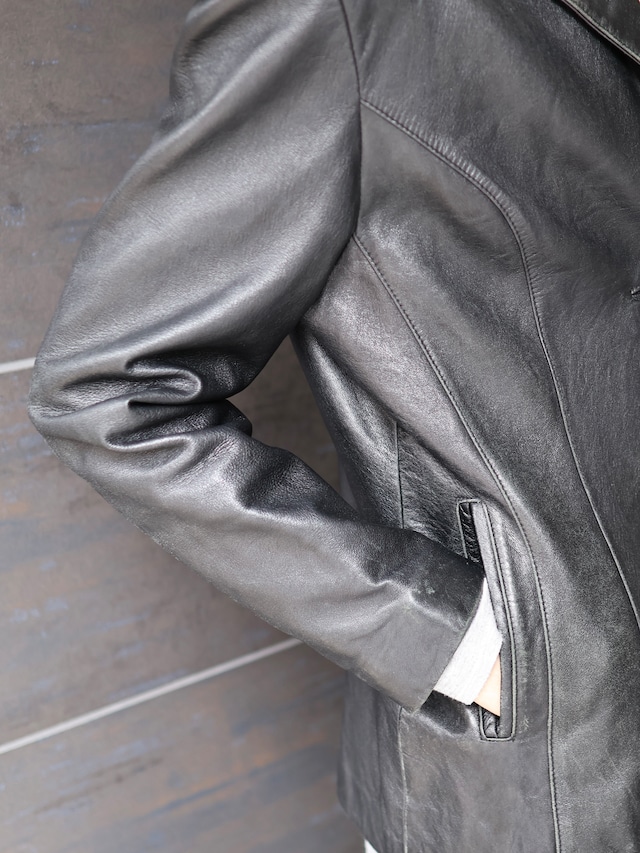 2B leather tailored jacket