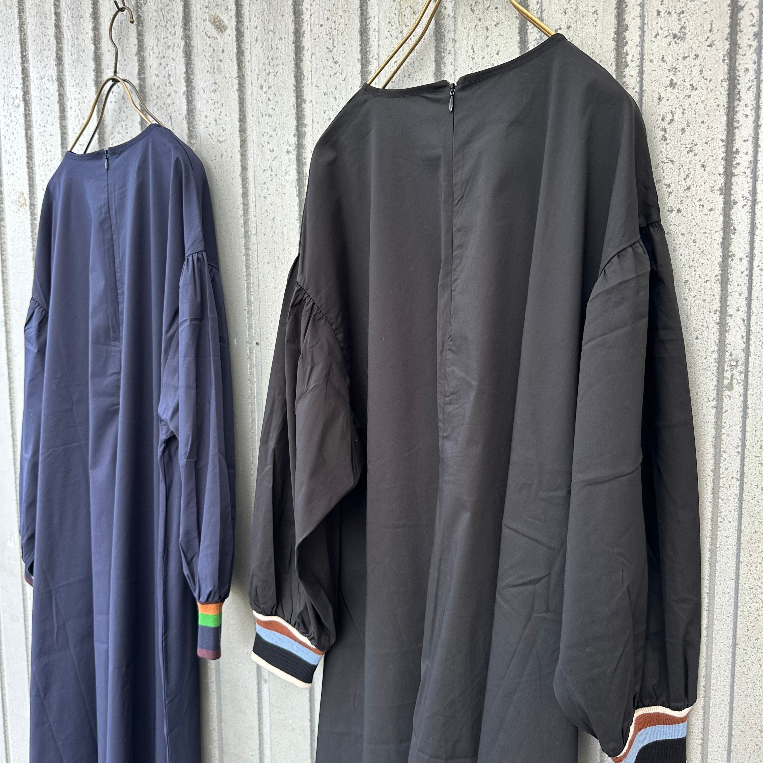 袖口ライン入リブワンピース/Mao made'25AW/541302 | WACKY