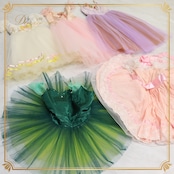 【バレエ衣装 まとめ売り】全5点 セット Chacott チャコット チュチュ ロマンティックチュチュ 発表会 コンクール ジュニア 子供 舞台 チュチュ セット販売 発表会衣装 バレエ用品 緑 ピンクストライプ