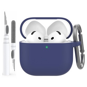 【在庫処分】AhaStyle AirPods 4 ケース カバー (2024) ソフトシリコーン AirPods 第4世代 ケース クリーニングキット付き Apple AirPods 4用 フルボディ 耐衝撃カバー スキン USB-C充電ケース ワイヤレス充電対応